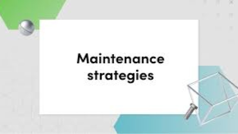 Maintenance Strategy Optimization in Manufacturing Training Course