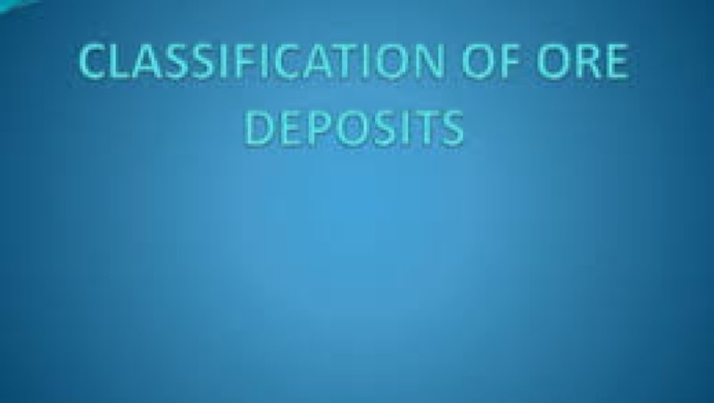 Ore Deposit Models & Classification Training Course