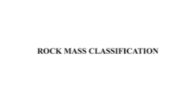 Rock Mass Classification Systems Training Course